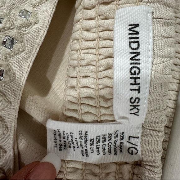 NEW Midnight Sky Beige 2-Piece Skirt Set Size L NWOT - Picture 3 of 3